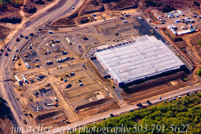 Warrenton, Oregon, COSTCO construction aerial photography by Jim Stoffer