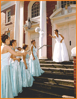 bride throws boquet wedding photo copyright Jim Stoffer Photography